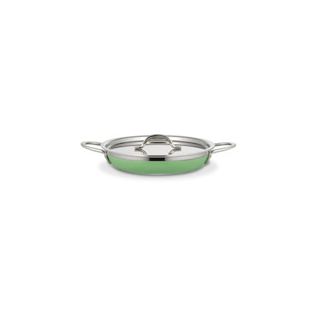 Bon Chef Classic Cntry French Col Saute Pan/Skillet W/Cover Dbl Handle  10 1/8 X 1 7/8  1 Qt 20 Oz 60304LIME